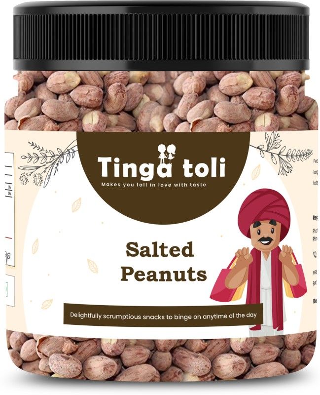 TINGA TOLI Salted Peanuts Jumbo Size| Desi Singdana|Whole Groundnut Mungfali dana |Jar Pack  (250 g)