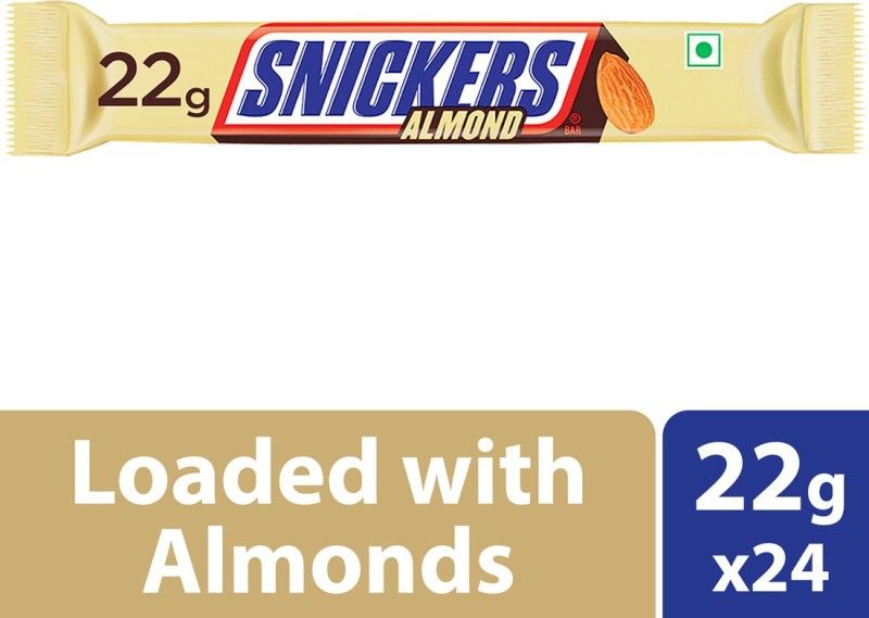 SNICKERS Almond Filled Chocolate, Bars  (24 x 22 g)