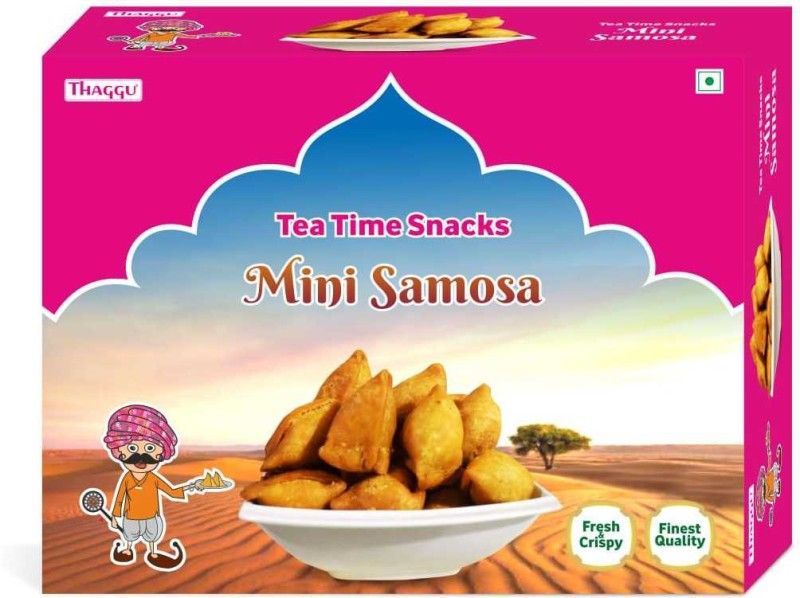 THAGGU Mini Samosa | Evening Tea Time Pantry Snacks Nastha | Ready to Eat  (250 g)