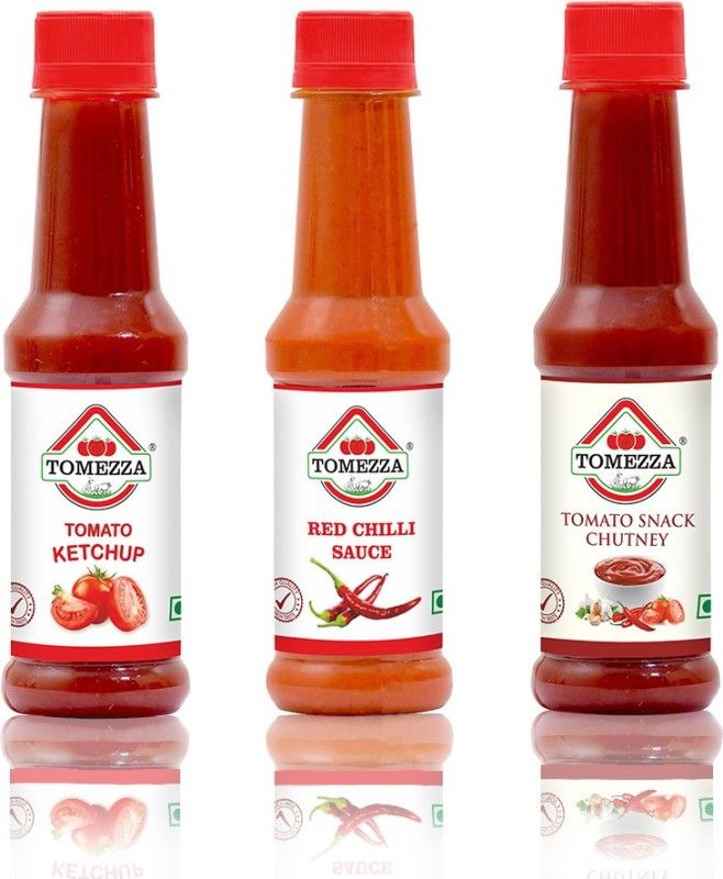 tomezza Tomato Ketchup, Red Chilli Sauce, and Tomato Snack Chutney, Combo Offer Pack of 3 (200g Each) Sauces & Ketchup  (3 x 200 g)