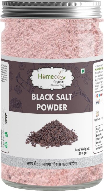 Homeline Organic Black Salt 200g (Pack of 3) Black Salt  (600 g, Pack of 3)