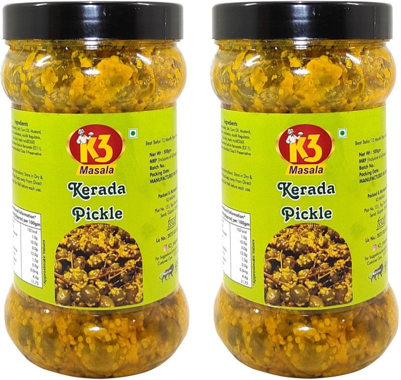 K3 Masala Kerda (Berry) Pickle 500gm. (Pack of 2) Mango Pickle  (2 x 500 g)