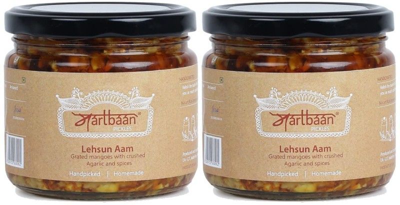 MARTBAAN Lehsun Aam Achar Pack of 2, 310g each Mango Pickle  (2 x 310 g)