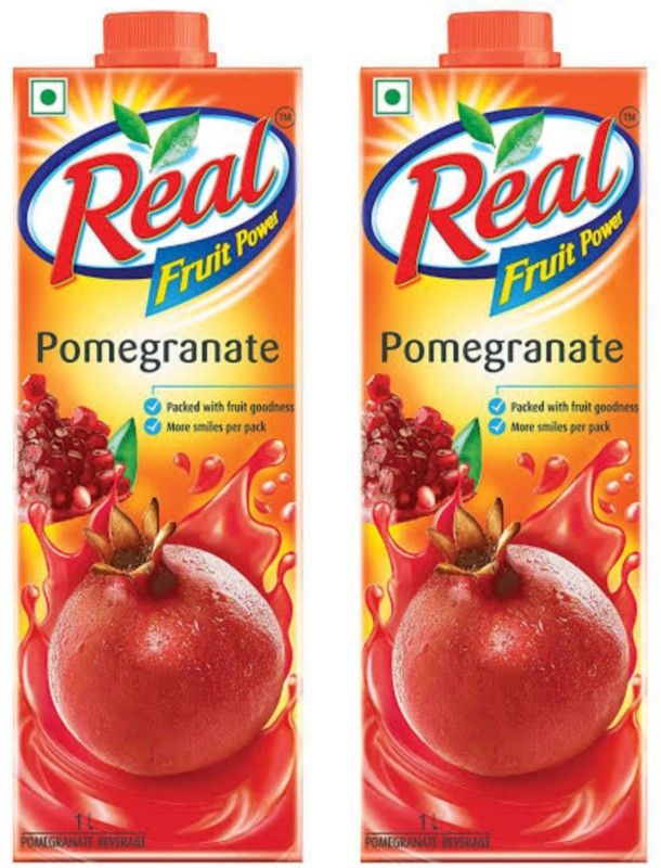 Real pomegranate juice 2 ltr combo pack  (2 x 1 L)