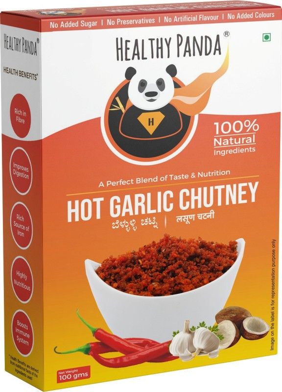 HEALTHY PANDA Hot Garlic Chutney/Lasun Chutney/Lehsun Chutney/Chilli Garlic Chutney/ Dry Garlic Chutney / Puntu Chutney / ( 100% Fresh & Natural) (100 gms) 100 X 1 Chutney Powder  (100 g)