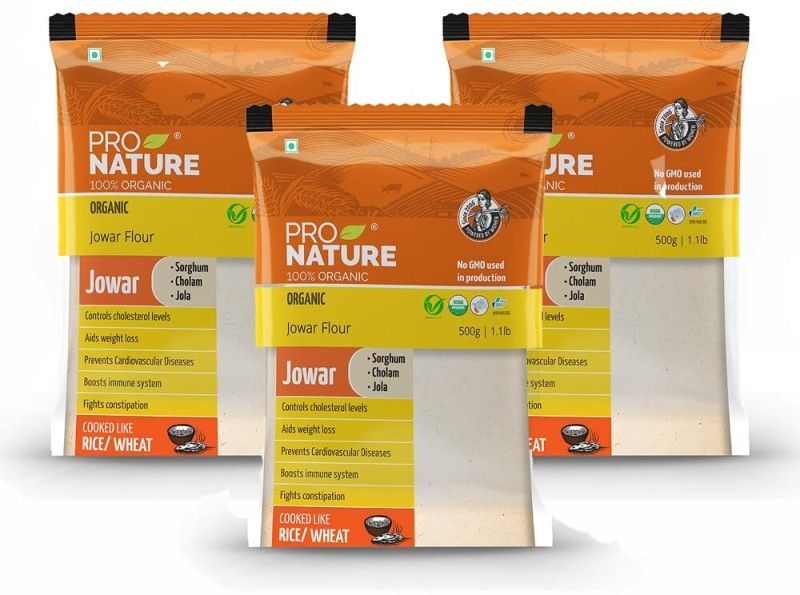 Pro Nature 100% Organic Jowar Flour  (500 g, Pack of 3)