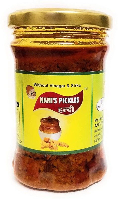NANI'S PICKLES Aadrak Haldi Pickle [ 250 GR Ginger-Turmeric Pickle Home Made Without Chemical Preservative - [ Pack of 1 ] Ginger Pickle  (250 g)