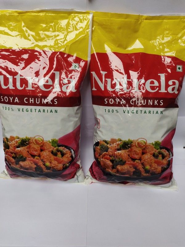 NUTRELA Soya Chunks  (2 kg, Pack of 2)