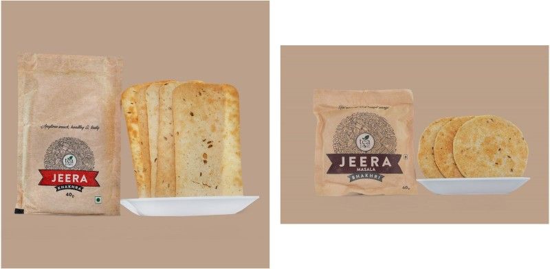 teapost Jeera Khakhra 40 gm x Jeera Bhakhri 60gm - pack of 5  (5 x 100 g)