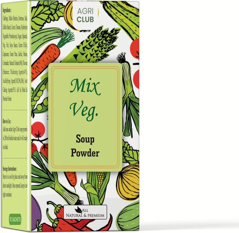 AGRI CLUB Instant Mix Veg Soup Powder 15 Sachets  (225 g)