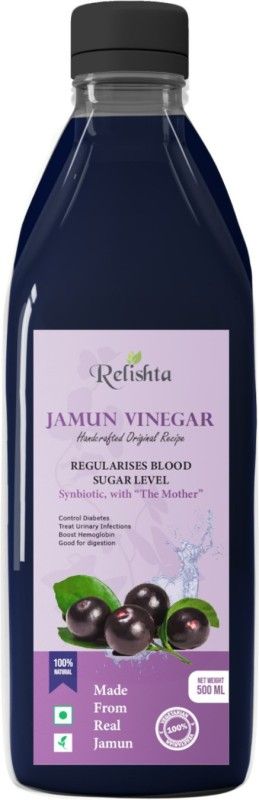 Relishta Jamun Vinegar with Mother Vinegar Vinegar  (500 ml)