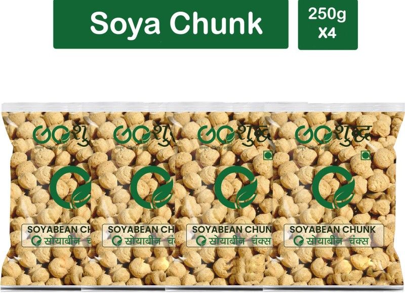 Goshudh Soya Chunks  (1000 g, Pack of 4)
