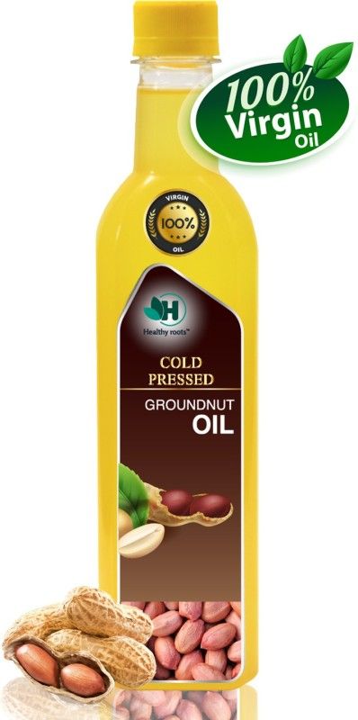 Healthy Roots 0.5 litre Cold Pressed Groundnut Oil(Ghani)-0.5L Wood Pressed Oil Groundnut Oil PET Bottle  (500 ml)
