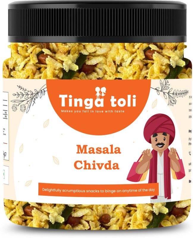 TINGA TOLI Masala Chiwda |Homemade Spicy Chivda Fried Poha and Peanut Chiwra [Jar Pack]  (150 g)