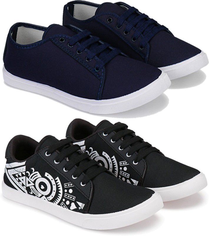 Sneakers For Men  (Blue, Black)
