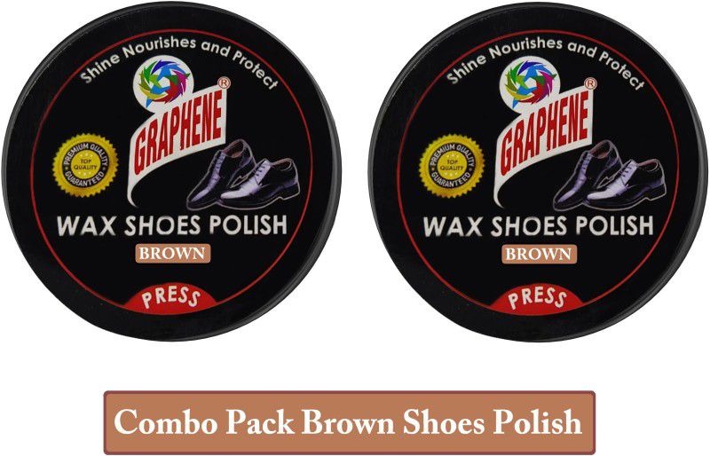 BARBYAM 2 x Leather Shoe Brown Polish, Cream 40gm Protects Against Dirt & Dust Shoe Wax Leather Shoe Cream  (Brown)
