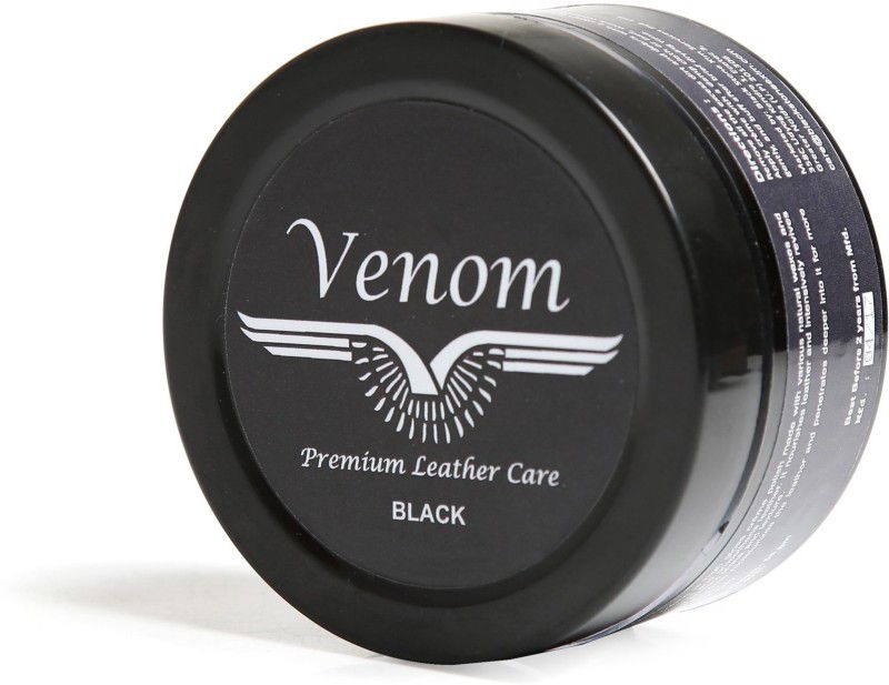 VeNom Black Leather Shoe Cream  (Black)