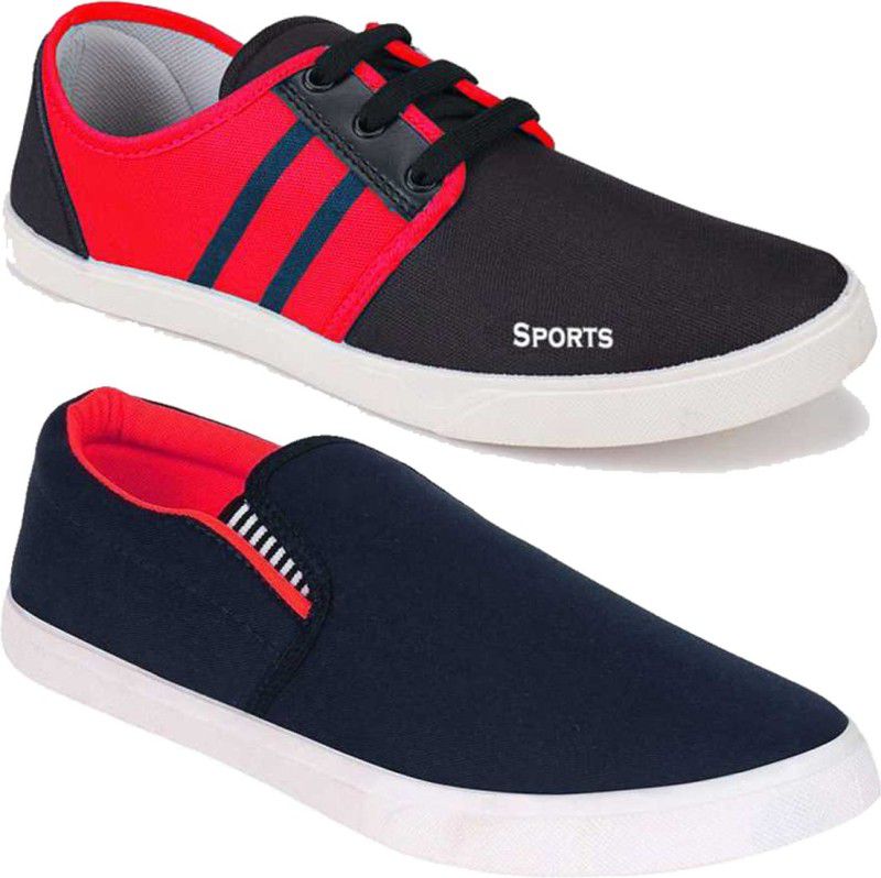 Zenwear Casual Shoes For Men Sneaker,Loafer shoes for Men Multicolour Pack Of 2 Sneakers For Men  (Multicolor)