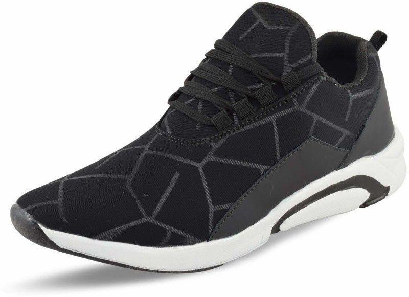 Men Comfortable Sport Shoes Running Shoes For Men  (Black)