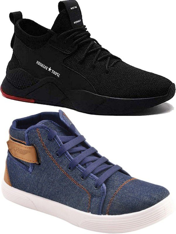 Sporter Men Multicolor Casual Sneakers Shoes (Pack of 2) (Combo(ZO)-1658-628) Sneakers For Men  (Multicolor)