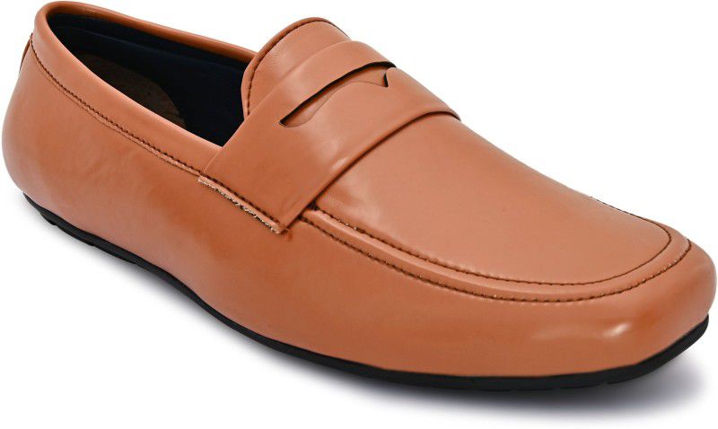 Cobbler Stone Synthetic Loafer TPR Slip-on Dom302 Tan Loafers For Men  (Tan)