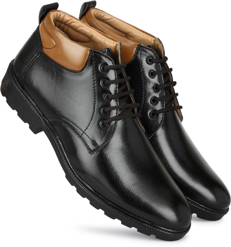 Royal Look Party Wear Shoes For Men / Casual Shoes For Men Boots For Men  (Black)