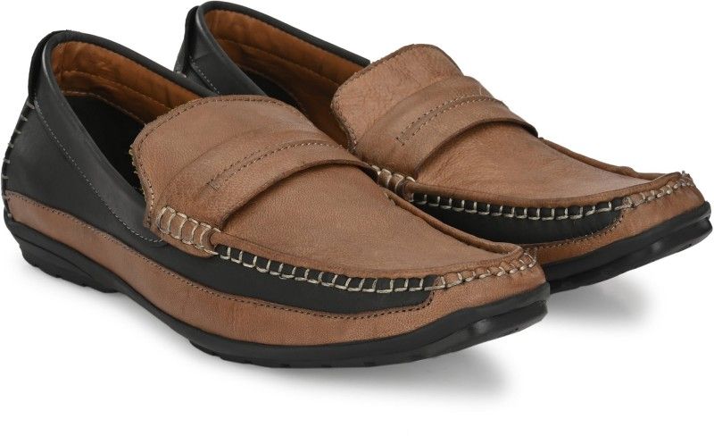 Men Loafer Loafers For Men  (Black, Tan)