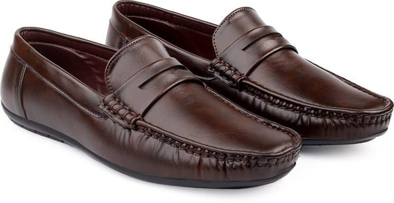 Stylish New Looking Casual Loafers Loafers For Men  (Brown)