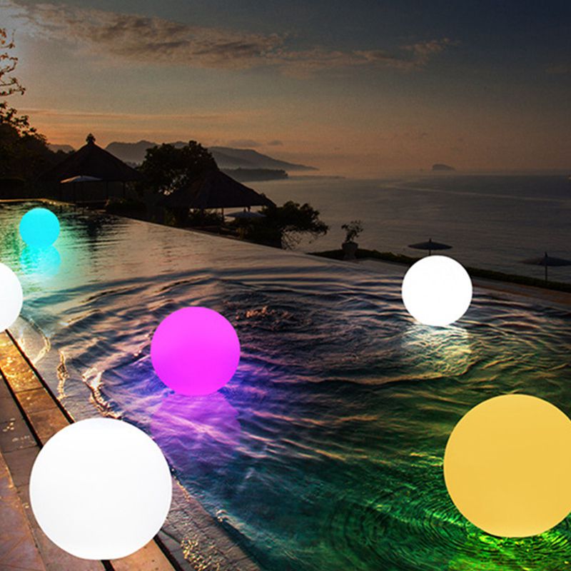 Colorful Outdoor Garden Glowing Ball Lights with Remote Patio Landscape Pathway LED Illuminated Ball Table Lawn Lamps 12Cm