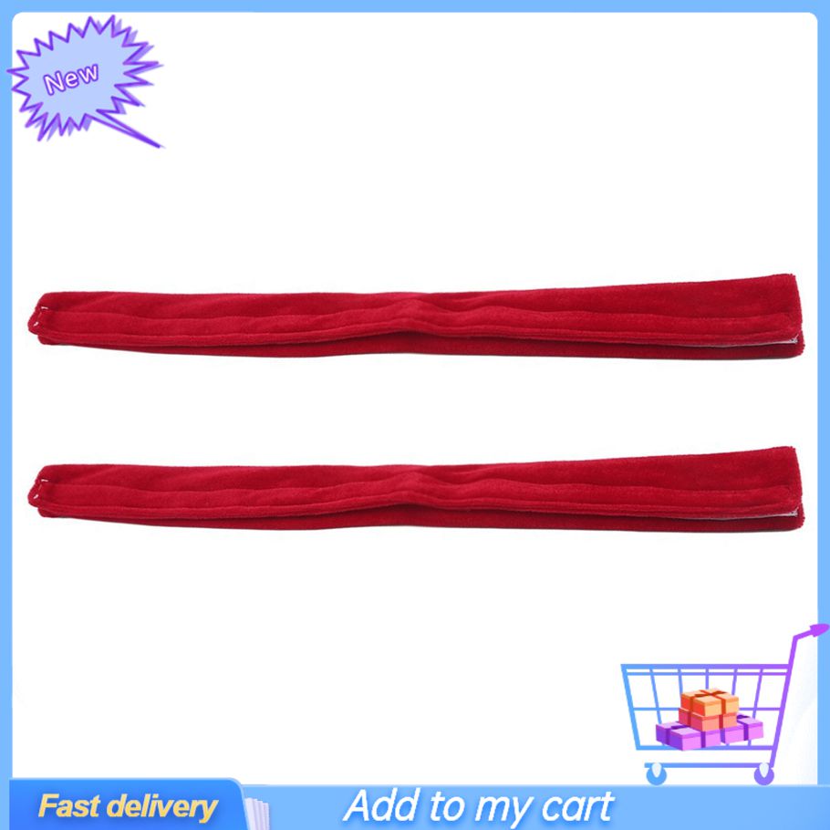 1 Pair Velvet Cloth Refrigerator Handle Cover Long Fasten Tape Eye-catching Refrigerator Handle Sleeve for Decoration