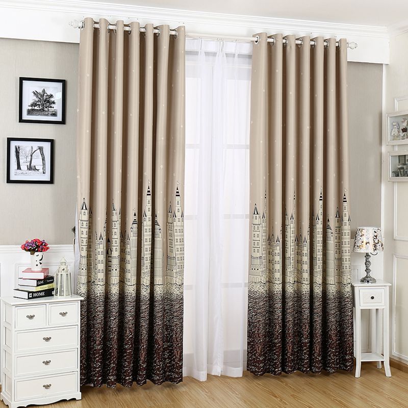 Castle Star Silver Shading Cloth Curtain Window Curtains for Dining Room Bedroom Beautiful Luxurious Curtains for Living Room Bedroom Curtains Professional safety design