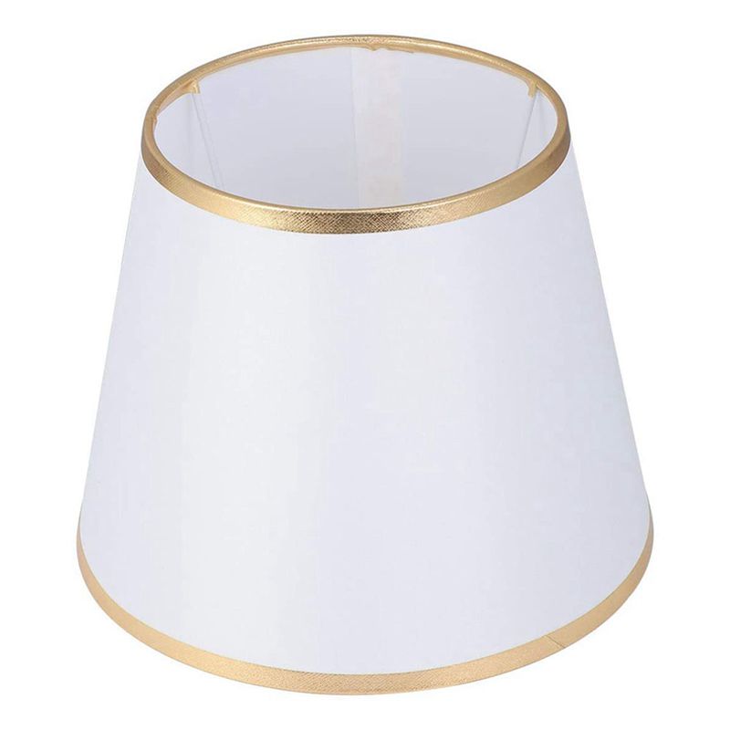 Drum Lamp Shade Dustproof Barrel Shape Cloth Lampshade Table Floor Chandelier Light Replacement for Home Office White