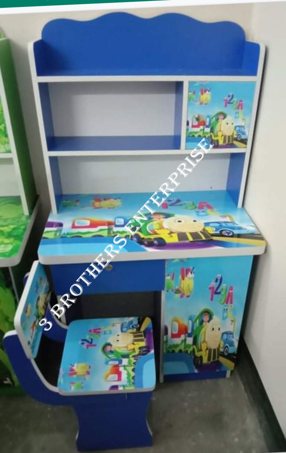 Train Cartoon Reading Table & Chair Big Size for children