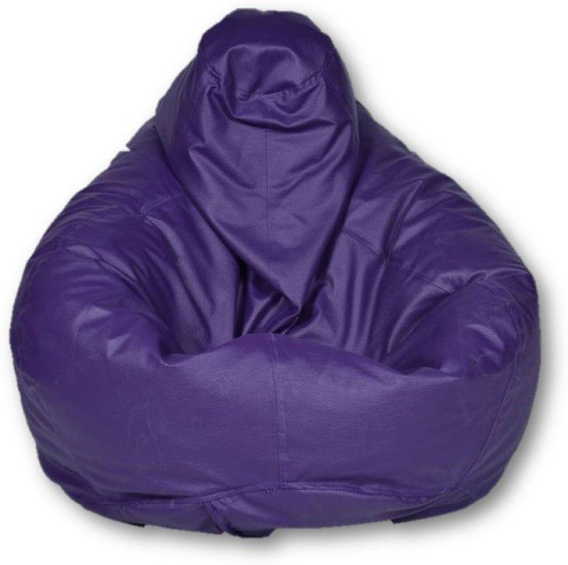 Sudesh Handloom XL Tear Drop Bean Bag Cover (Without Beans)  (Purple)