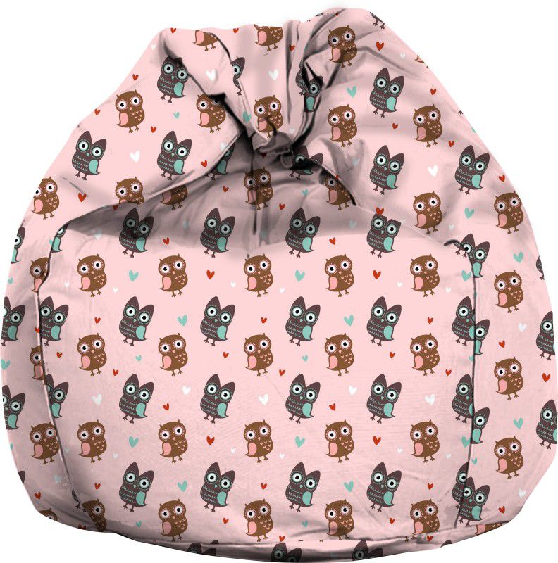RADANYA XL Tear Drop Bean Bag Cover (Without Beans)  (Pink)