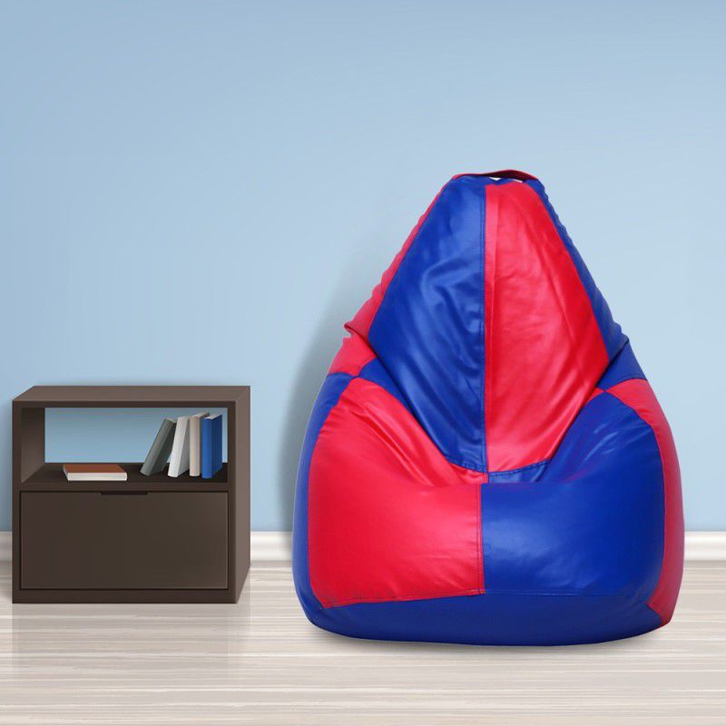 SHIRA 24 Large ( Filled ) Teardrop Bean Bag With Bean Filling  (Blue, Pink)