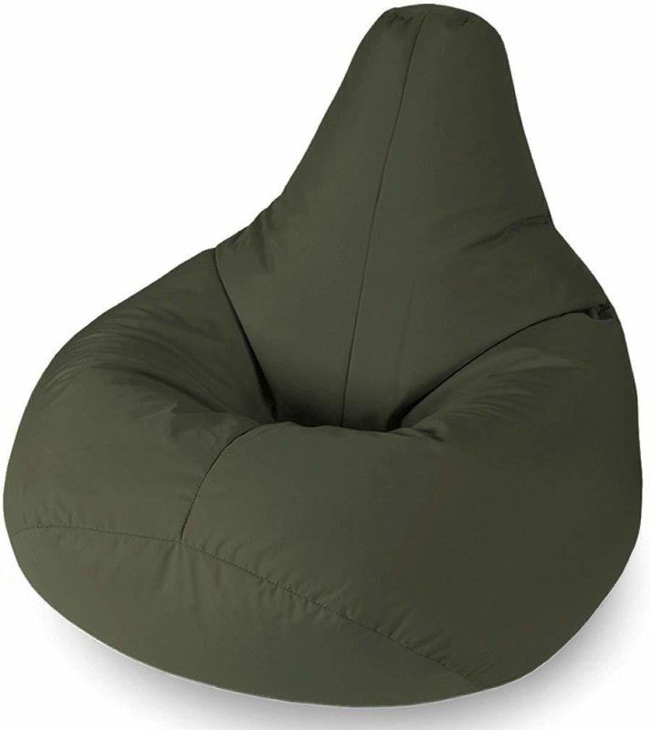 InkCraft XXL Chair Bean Bag Cover (Without Beans)  (Grey)