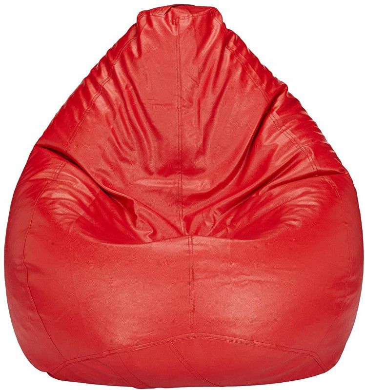 DMAICS XXXL Tear Drop Bean Bag Cover (Without Beans)  (Red)