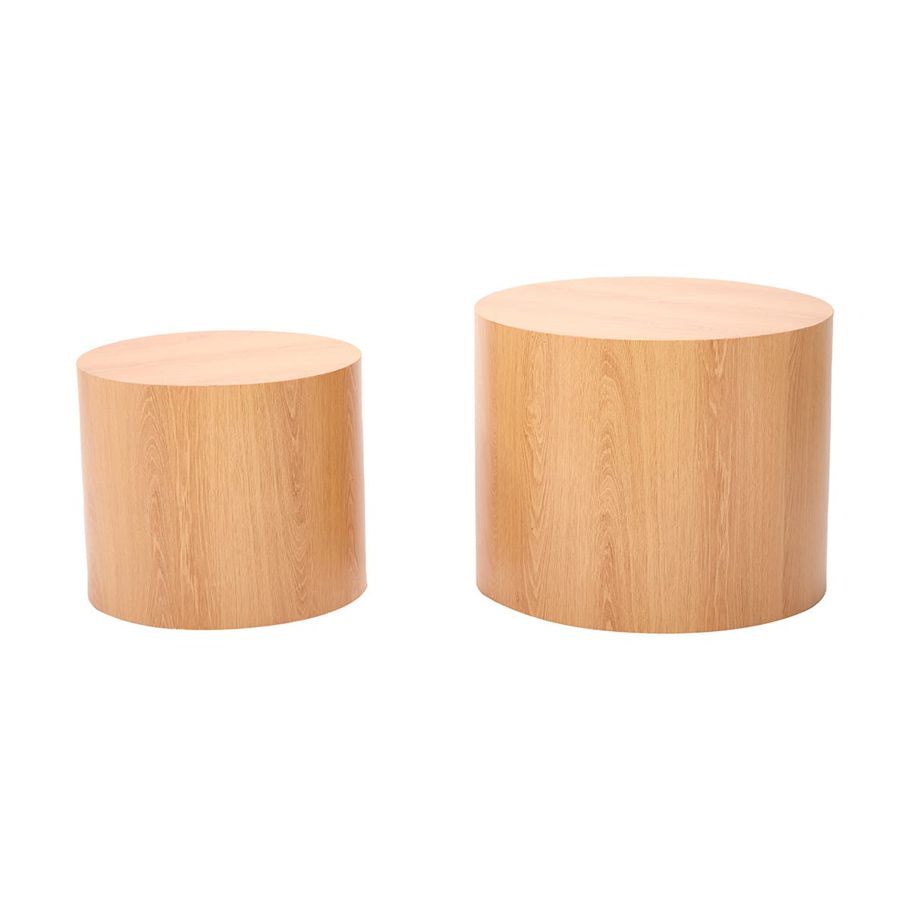 Set of 2 Oak Look Tables