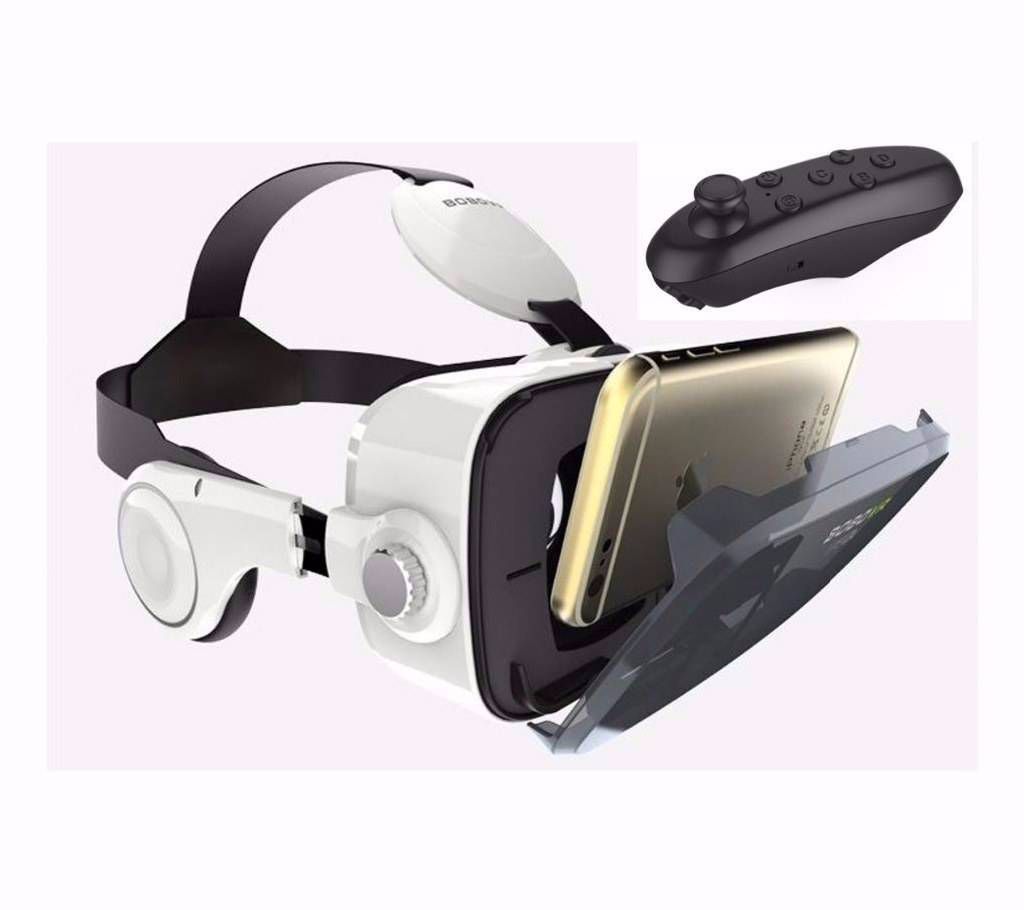 VR Z4 3D Glasses With Headphone + Free Bluetooth 