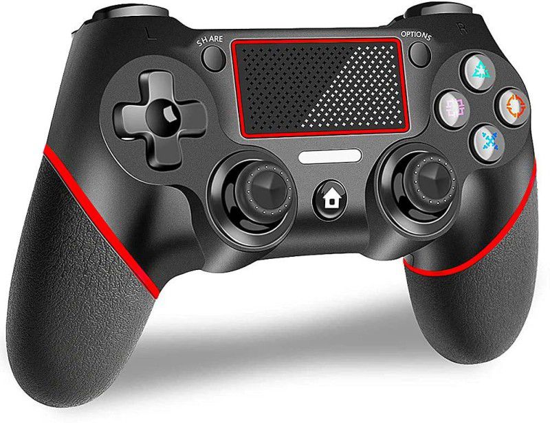 HASTHIP PS4 Wireless Controller, Compatible for PS4/ Pro/Slim with 6-axis Gyro Sensor,Motion Motors, Touch Panel Joypad,Audio Function .PS4 Controller(Green) Gaming Accessory Kit  (Black, For PC)