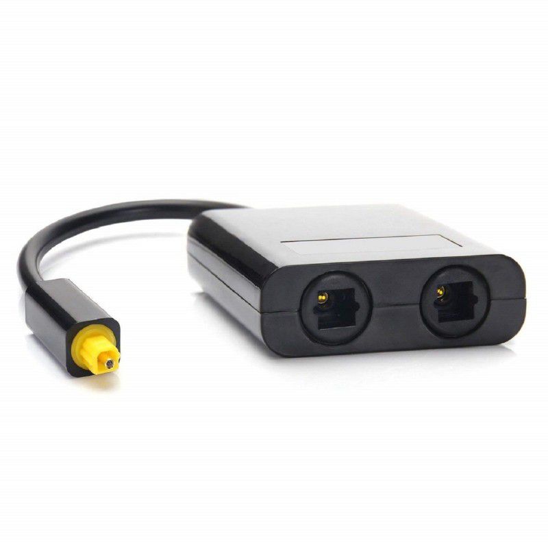 SINGING NOISE Digital Toslink Splitter Fiber Optical Splitter 1 in 2 Out Audio Adapter Cable Combo Set