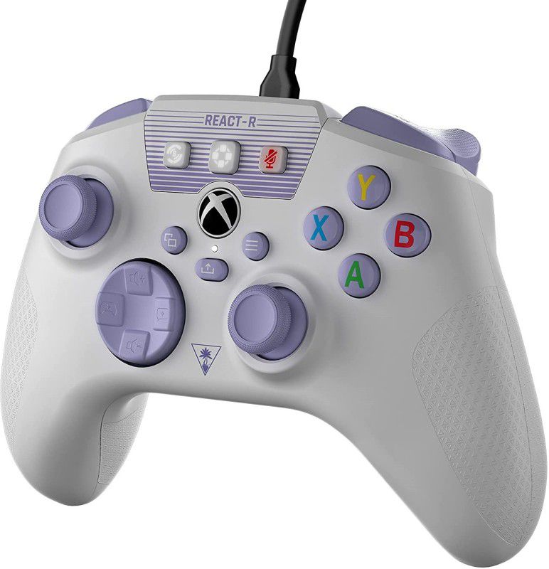 Turtle Beach React R Wired Gamepad  (White & Purple, For Windows 10, Xbox One, Xbox Series S, Xbox Series X)