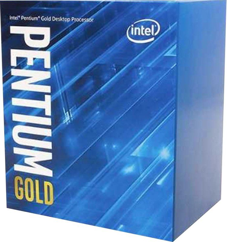 Intel Pentium Gold G6400 4 GHz LGA 1200 Socket 2 Cores 4 Threads 4 MB Smart Cache Desktop Processor  (Silver)
