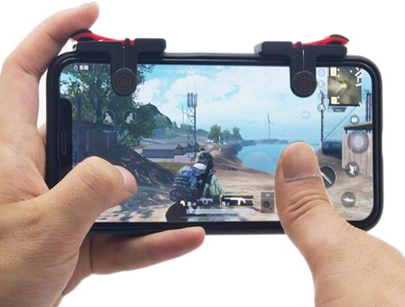 AMUSING Mobile Gaming Triggers for PUBG Trigger Gamepad Game Controller pubg mobile game Gamepad  (Red, Black, For Android, iOS)
