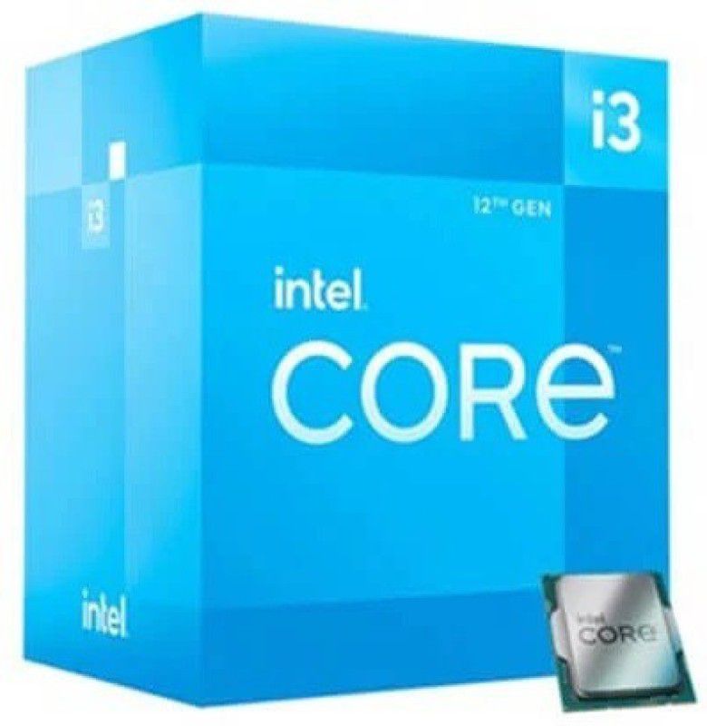 Intel core-i3-12100 3.3 GHz Upto 4.3 GHz LGA1700 Socket 4 Cores 8 Threads 12 MB Smart Cache Desktop Processor  (Grey)