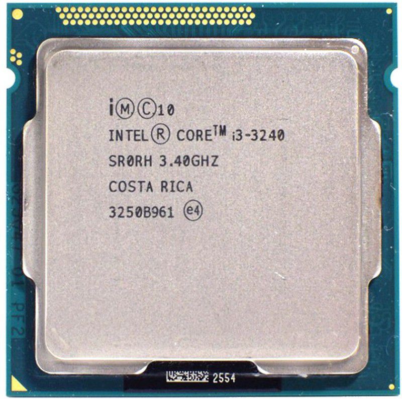 Intel i3 (3240) 3rd Gen Processor for H61 Chipset Motherboards & LGA Socket Type 1155 3.4 GHz LGA 1155 Socket 2 Cores Desktop Processor  (Silver)