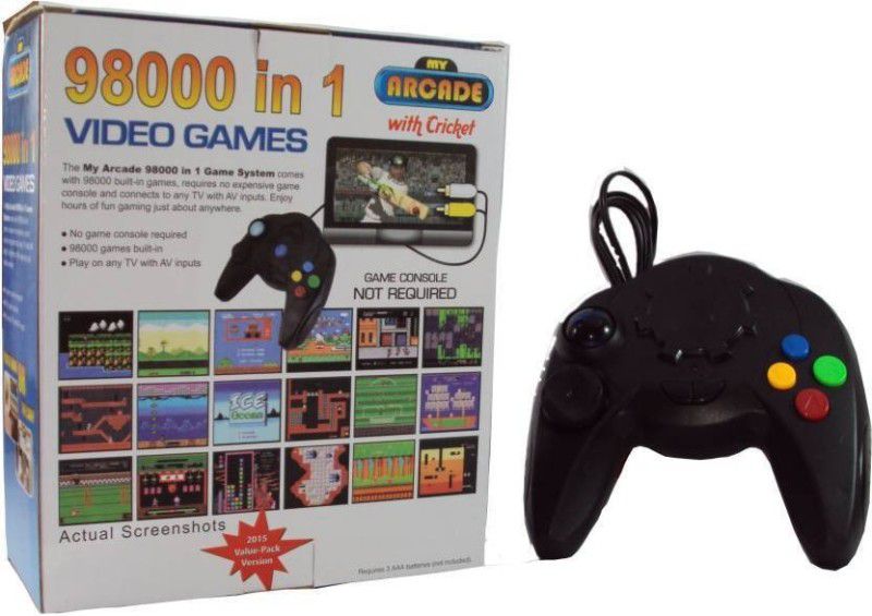 Clubics 98000 IN 1 Video Game Pad Built In TV Game Direct AV Inputs Shooting, Puzzle, Racing, Action Etc Limited Edition  (Code in the Box - for PC)
