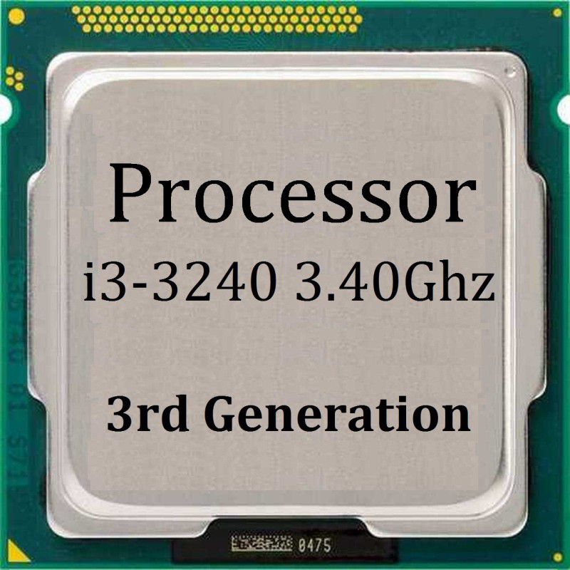 Tiasy 3.4 GHz LGA 1155 i3 3240 High Quality TDP 55W Processor  (Silver)