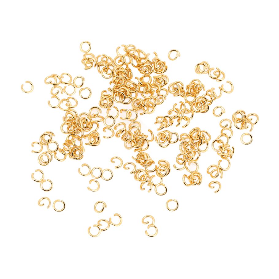 200Pcs Rings Gold Open DIY Handicraft Jewelry Connection Buckle